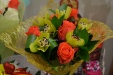 Стильный букет из орхидеи и розы