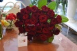 Букет бордовых роз